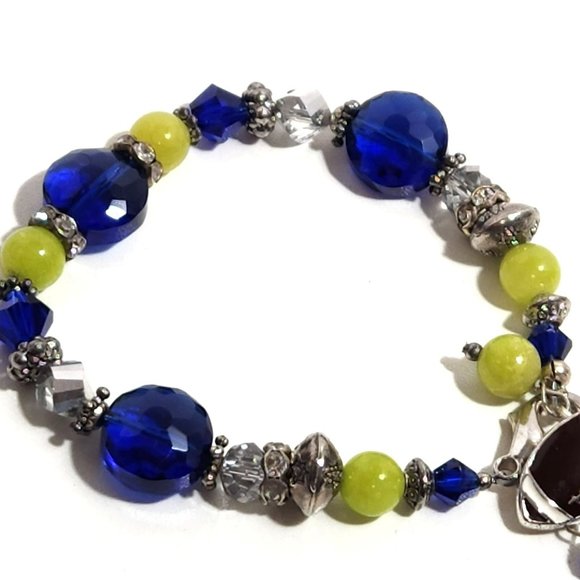 Seahawks Seattle Blue Green Football bracelet - Picture 4 of 9
